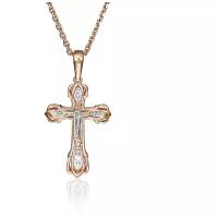 Крестик из комбинированного золота 03-2803-00-000-1111-48 PLATINA jewelry