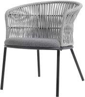 Лаунж-кресло интерьерное для дома и офиса Haugen, темно-серое/светло-серое, Bergenson Bjorn, FH-BB-LACH-HG-GR