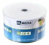 Диск CD-R MyMedia 700Mb 52x Pack wrap (50шт) Printable (69206)