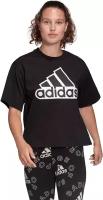 Футболка adidas Essentials Logo Boxy Tee, размер M INT, черный