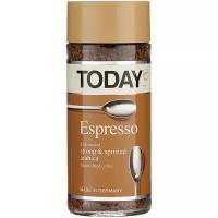 Кофе растворимый Today Espresso сублимированный, стеклянная банка, 95 г