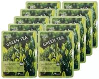 MAY ISLAND тканевая маска Real Essence Green Tea с экстрактом зелёного чая