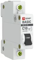 Автоматический выключатель Ekf Basic 1P 10А (C) 4,5кА ВА 47-29 (mcb4729-1-10C)