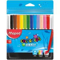 Фломастеры Maped COLOR'PEPS OCEAN,супер-смываемые,12цв/наб,845720