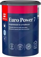 Краска моющаяся для стен и потолков Euro Power-7 (Евро-7) TIKKURILA 0,9л бесцветный (база С)