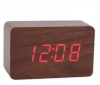 Часы-будильник настольные цифровые VST-863 (коричневые)