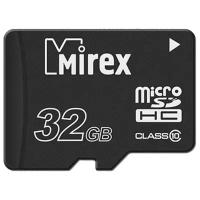 Карта памяти Mirex microSDHC Class 10 32 GB, чтение: 22.5 MB/s, запись: 10 MB/s