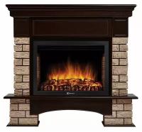 Firelight Портал Forte Wood 25 камень коричневый, шпон темный дуб