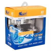 Лампа автомобильная галогенная KRAFT H7 12v 55w (PX26d) Pro +55% more light KT 700202 PX26d