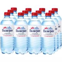 Минеральная питьевая вода Пилигрим газированная, ПЭТ, без вкуса, 12 шт. по 0.5 л