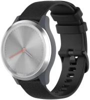 Силиконовый Ремешок для часов 18 мм Huawei Watch GT4 41 мм / Garmin Venu 2s / Vivoactive 4s детских черный