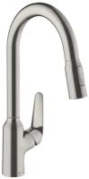 Смеситель Hansgrohe Focus M42 71820800 для кухонной мойки, сталь