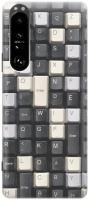 Силиконовый чехол Черно-белые клавиши на Sony Xperia 1 III / Сони Иксперия 1 3