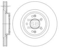 Диск Тормозной Hyundai Santa Fe/Kia Sorento 12- Передний D 320Мм Sangsin brake арт. SD1091