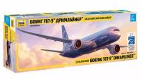 1/144 Пассажирский авиалайнер Боинг 787-9 Дримлайнер Звезда 7021