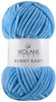 Пряжа Wolans Bunny baby №12 синий