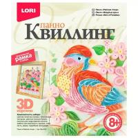 LORI Набор для квиллинга Райская птица КВЛ-024 розовый/оранжевый/голубой 1 шт