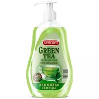 Unicum Средство для мытья посуды Green tea Зеленый чай с дозатором, 0.55 л