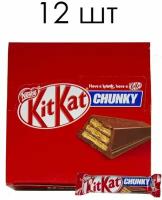 Шоколадный батончик KitKat Chunky с хрустящей вафлей, 12 шт x 38 г