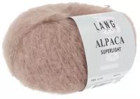 Пряжа Alpaca Superlight Lang Yarns( Альпака Суперлайт), цвет 0128-коричнево-розовый, 25гр/199 м, 54% альпака, 22% шерсть, 24% полиамид, 1 моток