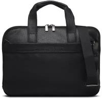 Мужская сумка для документов портфель кейс черная папка а4 для ноутбука ANTAN 8-27 Искусственная кожа/черный