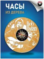 Часы настенные резные из дерева (высококачественной фанеры) - Боб Дилан Версия 1