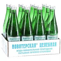 Вода минеральная Новотерская Целебная газированная Стекло (0,5л*12шт)