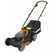 Газонокосилка аккумуляторная WORX WG743E, 40В (2×20В), 40см, 4Ач х2, двойное ЗУ