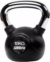 Гиря обрезиненная с хромированной ручкой (8 кг), Profi-Fit