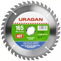 Пильный диск URAGAN Clean Cut 36802-165-20-40 165х20 мм