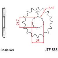 Звезда ведущая, с демпфером, JT 565.15RB