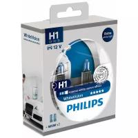 Лампа автомобильная галогенная Philips H1 3700K White Vision 12V 55W 2 шт