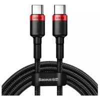 Кабель Baseus Cafule PD USB Type-C - USB Type-C, черный/красный