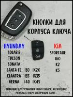 Кнопки для выкидного ключа автомобиля Kia Rio и Hyundai ix35