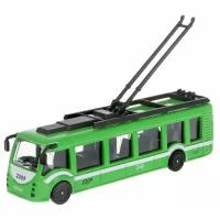 Троллейбус технопарк SB-18-10WB/SB-18-10-GN-WB, 15 см, зеленый