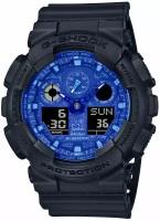 Наручные часы CASIO G-Shock GA-100BP-1A, синий, черный