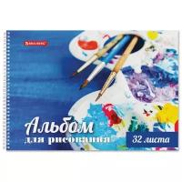 Альбом для рисования BRAUBERG Палитра 29.7 х 21 см (A4), 100 г/м², 32 л. A4 29.7 см 21 см 100 г/м²