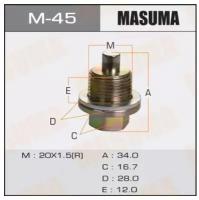 Болт маслосливной С магнитом Masuma Honda 20х1.5mm, M45 MASUMA M-45