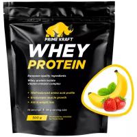 Протеин сывороточный PRIMEKRAFT Whey Protein, Клубника-банан 500 г / 16 порций