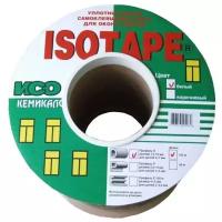 Уплотнитель для окон и дверей ISOTAPE, профиль-D, белый, 100 м