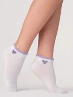 Носки Giulia, размер 36-40, белый, фиолетовый