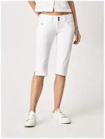 Шорты Pepe Jeans, заниженная посадка, карманы, размер 33, белый