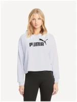 Толстовка, PUMA ESS Cropped Logo Hoodie TR, Женская, размер L; White