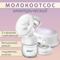 Молокоотсос электрический Philips AVENT ручной, одинарный, двухфазный с подсветкой