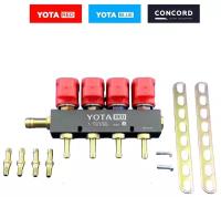 Форсунки Газовые YOTA Red тип 30 3 Ом 4 цилиндра ГБО