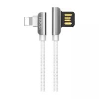 Кабель зарядки USB HOCO U42 exquisite для Lightning, 2.4 A, длина 1.2 м, белый, 6957531079361