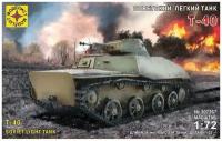 Сборная модель Моделист Советский лёгкий танк Т-40, 307267 1:72