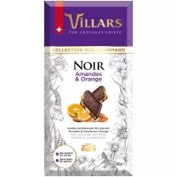 Шоколад Villars Noir Amandes & Orange темный с цельным миндалем и цукатами из апельсиновых корочек