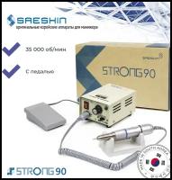 Saeshin Аппарат для маникюра и педикюра STRONG 90 с наконечником N/107 II, 35 000 об/ми