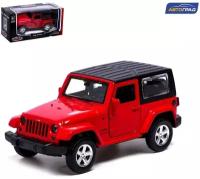 Машина металлическая JEEP WRANGLER, 1:42, инерция, открываются двери, цвет красный